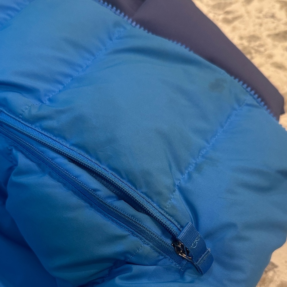 Kids, Size 6, The North Face Navy and Sky Blue Hooded Jacket - Picture 4 of 7